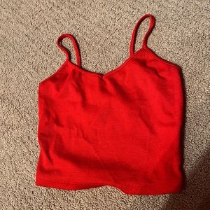 red crop top